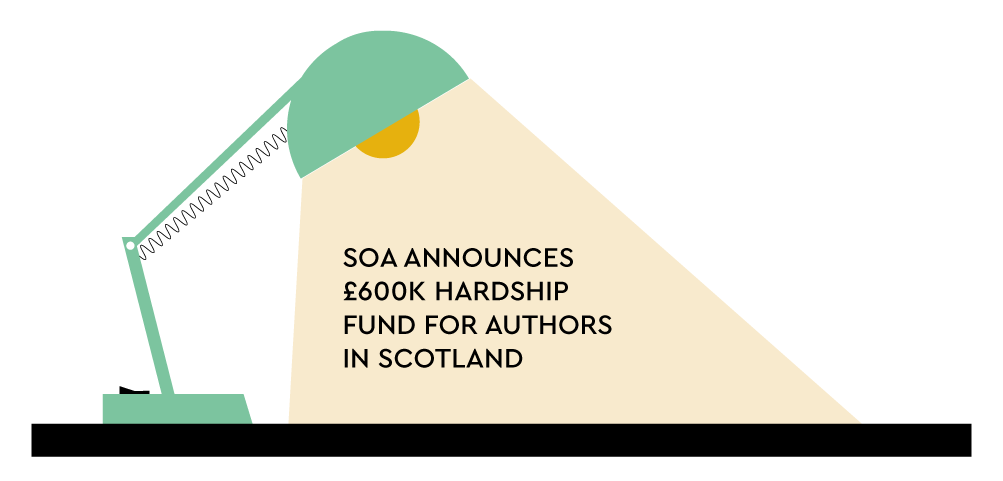 Article cover image: SoA announces £600k Hardship Fund for authors in Scotland