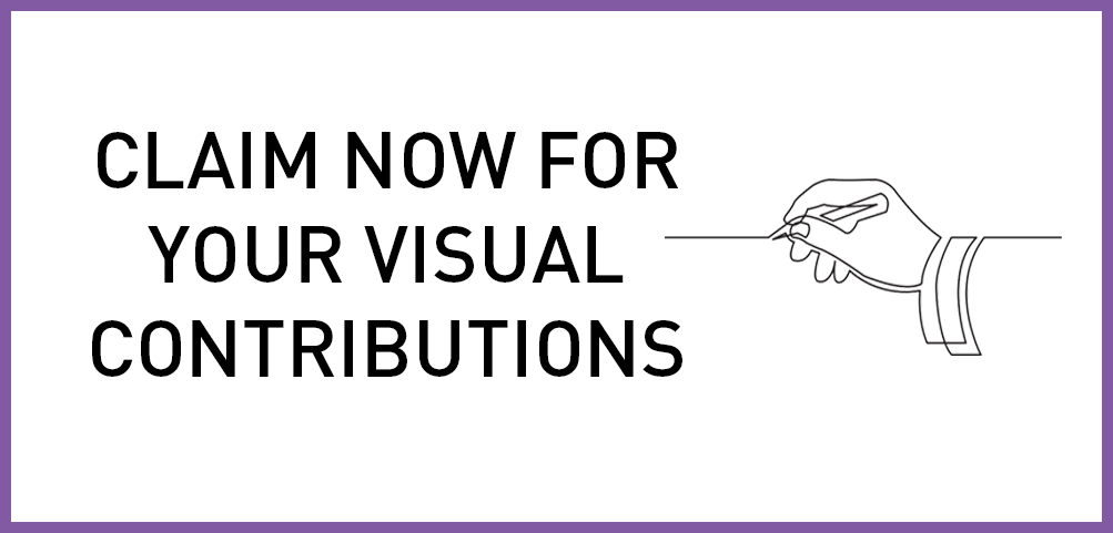 Article cover image: CLAIM NOW FOR YOUR VISUAL CONTRIBUTIONS