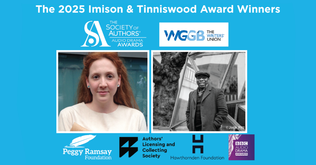 Article cover image: Isley Lynn and Edson Burton win 2025 Imison and Tinniswood awards