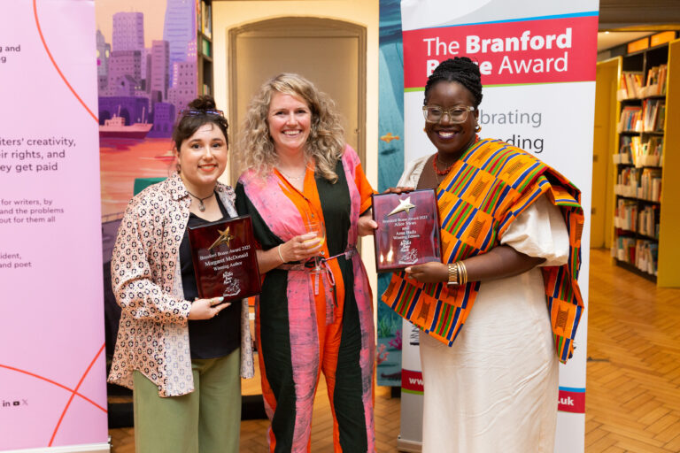 Article cover image: Margaret McDonald and her editors Alice Swan and Ama Badu win Branford Boase Award 2025
